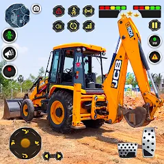 Скачать взломанную JCB Excavator Construction 3D  [МОД Много денег] - последняя версия apk на Андроид