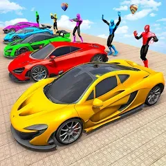 Скачать взломанную Mega Ramp Car Games Car Stunts  [МОД Много монет] - последняя версия apk на Андроид