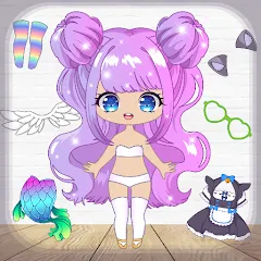 Взломанная Chibi Dress Up Games for Girls  [МОД Все открыто] - полная версия apk на Андроид