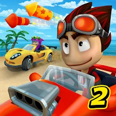 Скачать взломанную Beach Buggy Racing 2 (Бич Багги Рейсинг 2)  [МОД Unlimited Money] - полная версия apk на Андроид