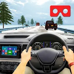 Скачать взлом VR Traffic Racing In Car Drive (ВР Трафик Гонки на Автомобиле Вождения)  [МОД Бесконечные деньги] - последняя версия apk на Андроид