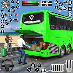 Взломанная Coach Tourist Bus City Driving  [МОД Unlocked] - последняя версия apk на Андроид