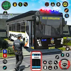 Взлом City Bus Simulator Bus Game 3D (Полицейский автобус симулятор)  [МОД Бесконечные деньги] - полная версия apk на Андроид
