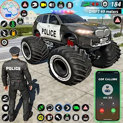 Взломанная Police Monster Truck Car Games  [МОД Menu] - полная версия apk на Андроид