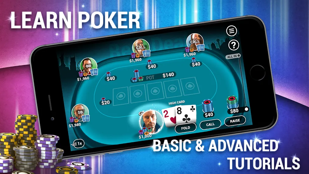 Learn How To Play Texas Poker  [МОД Все открыто] Screenshot 1