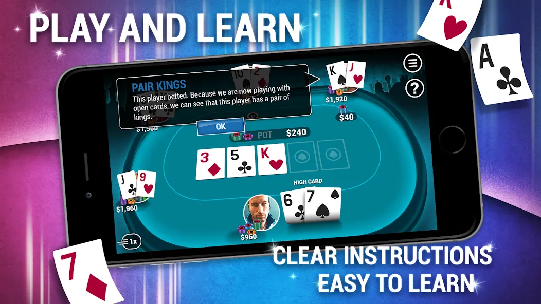 Learn How To Play Texas Poker  [МОД Все открыто] Screenshot 3