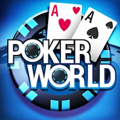 Скачать взлом Poker World, Offline TX Holdem (Покер Ворлд)  [МОД Все открыто] - стабильная версия apk на Андроид