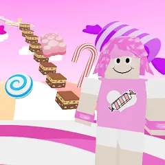 Взломанная Candy Parkour Sweet girl (Кенди Паркур Свит грл)  [МОД Много монет] - полная версия apk на Андроид
