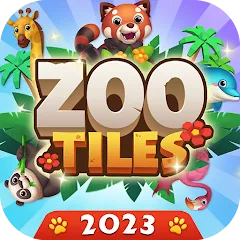 Взломанная Zoo Tile - Match Puzzle Game (Зу Тайл)  [МОД Много монет] - полная версия apk на Андроид