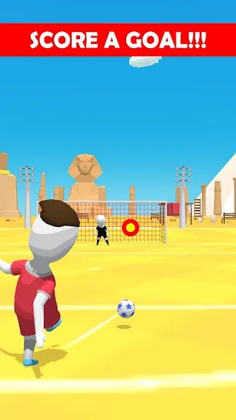 Stickman Freekick: Soccer game  [МОД Много монет] Screenshot 2