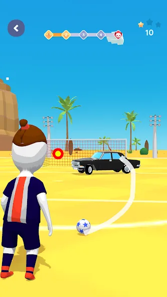 Stickman Freekick: Soccer game  [МОД Много монет] Screenshot 4