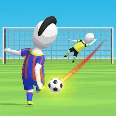 Скачать взлом Stickman Freekick: Soccer game  [МОД Много монет] - последняя версия apk на Андроид