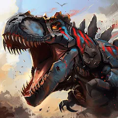 Взломанная Mech War: Jurassic Dinosaur (Мех Батл)  [МОД Меню] - полная версия apk на Андроид