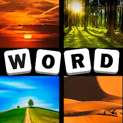 Взлом 4 Pics 1 Word Quiz Game  [МОД Mega Pack] - стабильная версия apk на Андроид