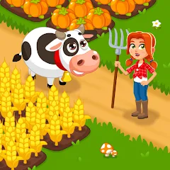 Взломанная Idle Farm Game Offline Clicker  [МОД Меню] - стабильная версия apk на Андроид