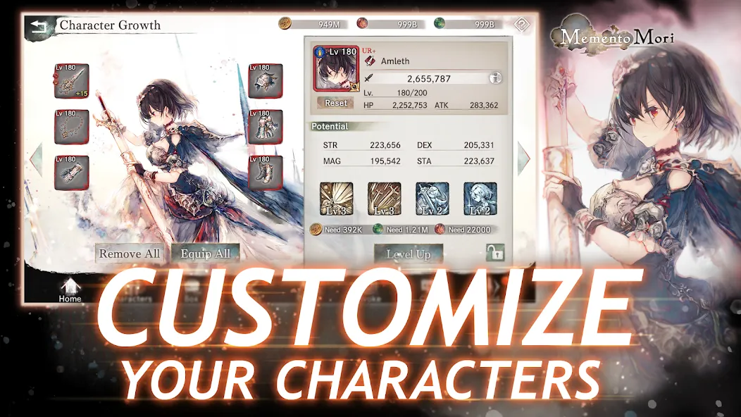 MementoMori: AFKRPG (Мементо Мори)  [МОД Бесконечные монеты] Screenshot 4