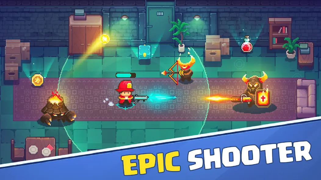 Firefighter: pixel shooter  [МОД Menu] Screenshot 1