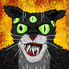 Взломанная Cat Fred Evil Pet. Horror game  [МОД Mega Pack] - последняя версия apk на Андроид