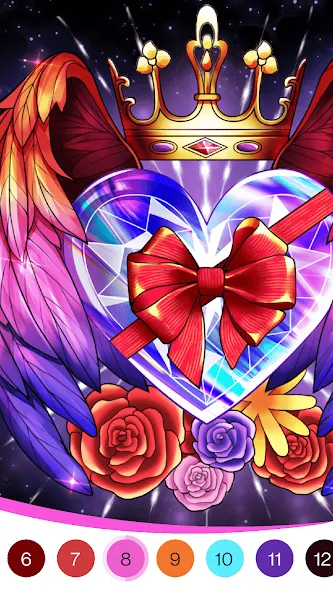 Coloring Book -Paint by Number (Малер Плюс)  [МОД Много монет] Screenshot 3