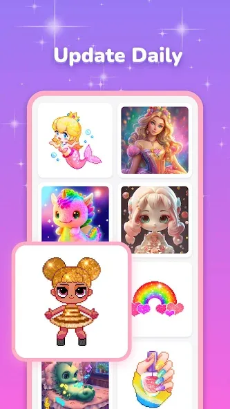 Pixel Coloring-Color by number  [МОД Menu] Screenshot 2