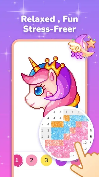 Pixel Coloring-Color by number  [МОД Menu] Screenshot 3