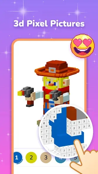 Pixel Coloring-Color by number  [МОД Menu] Screenshot 4