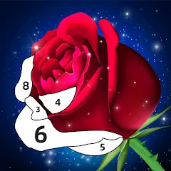 Скачать взломанную Rose Coloring Book Color Games  [МОД Все открыто] - стабильная версия apk на Андроид