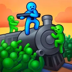 Скачать взлом Train Defense: Zombie Game (Трейн Дефенс)  [МОД Mega Pack] - полная версия apk на Андроид