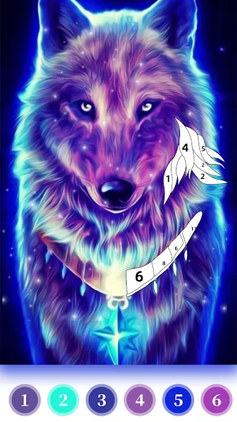 Wolf Coloring Book Color Game (Вульф Колоринг Бук Колор Гейм)  [МОД Меню] Screenshot 5